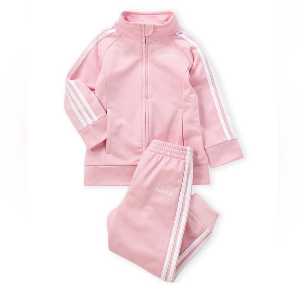 Adidas girls sports suit pink size 5T, kids girls, Pink New with tags